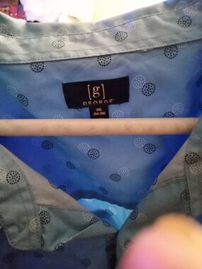 George Blue Polka Dot Collared Shirt